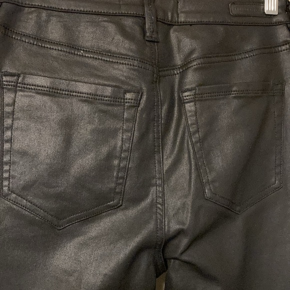 Sanctuary high waisted coated, black skinny jeans, size 26 - Picture 3 of 7
